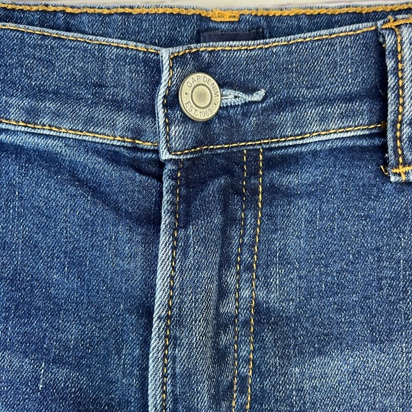 GAP Stretch Straight Distressed Denim Blue Jeans Size 16 Husky Boys EUC - Picture 9 of 15